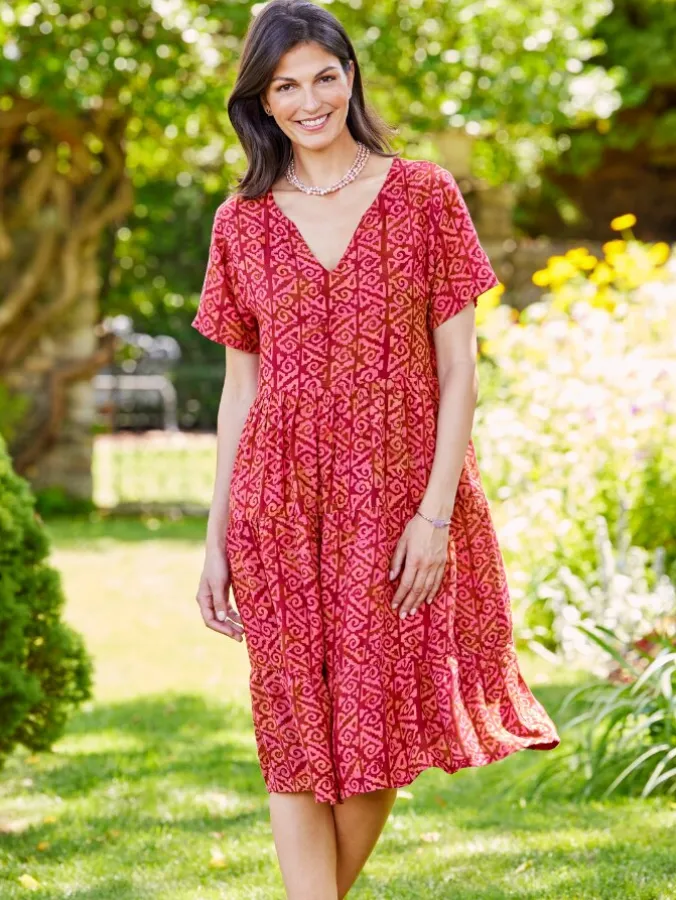 Triple-Tier Batik Sundress