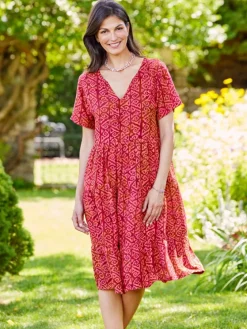 Triple-Tier Batik Sundress