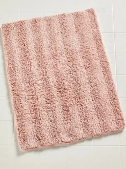 Tufted Stripe Reversible Cotton Bath Rug, In 3 Sizes