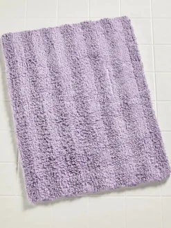 Tufted Stripe Reversible Cotton Bath Rug, In 3 Sizes