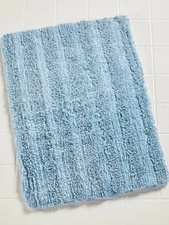 Tufted Stripe Reversible Cotton Bath Rug, In 3 Sizes