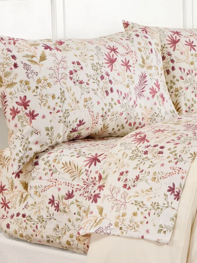 Twilight Garden Portuguese Cotton Flannel Sheet Set