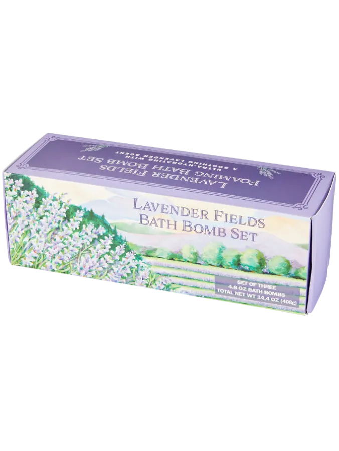 Ultra-Hydrating Lavender Fields Bath Bomb, Set of 3