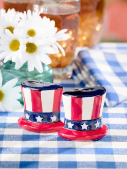 Uncle Sam Hat Salt and Pepper Shaker Set