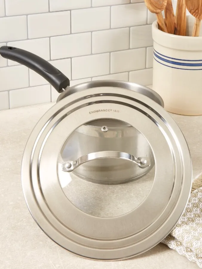 Universal Stainless Steel and Glass Lid, In 2 Sizes