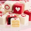 Valentine's Day Petit Fours, 12 Mini Layer Cakes