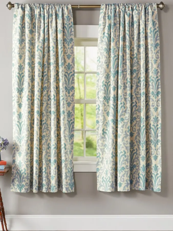Venetian Brocade Rod Pocket Curtains