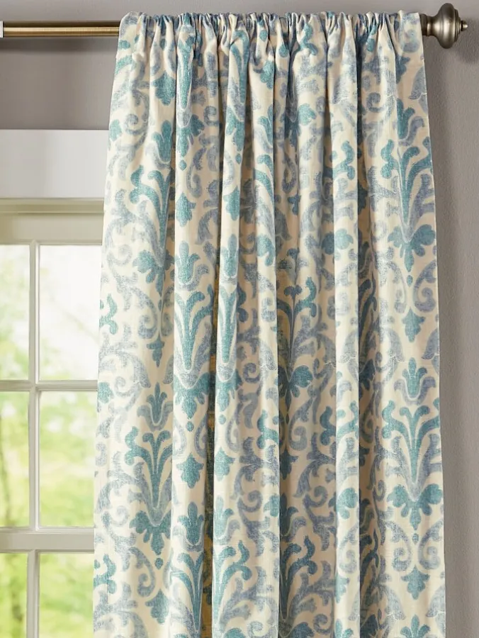 Venetian Brocade Rod Pocket Curtains