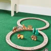Vermont-Made Hardwood Maple Safari Wooden Train Set