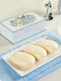Victorian Rose Tin With Oatmeal Almond Soap