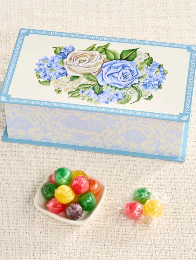 Victorian Rose Tin With Sourball Hard Candy