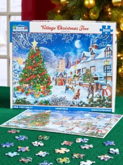 Village Christmas Tree Jigsaw Puzzle, 1000 Piece