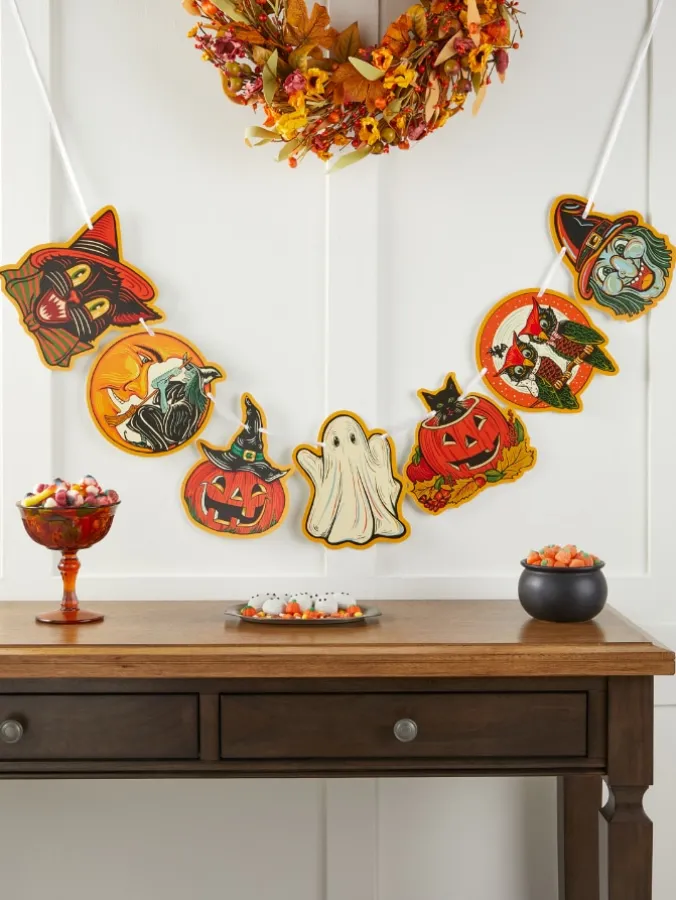 Vintage Halloween Paper Garland