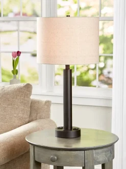 Wallingford Dual-Outlet Oil-Rubbed Bronze Table Lamp