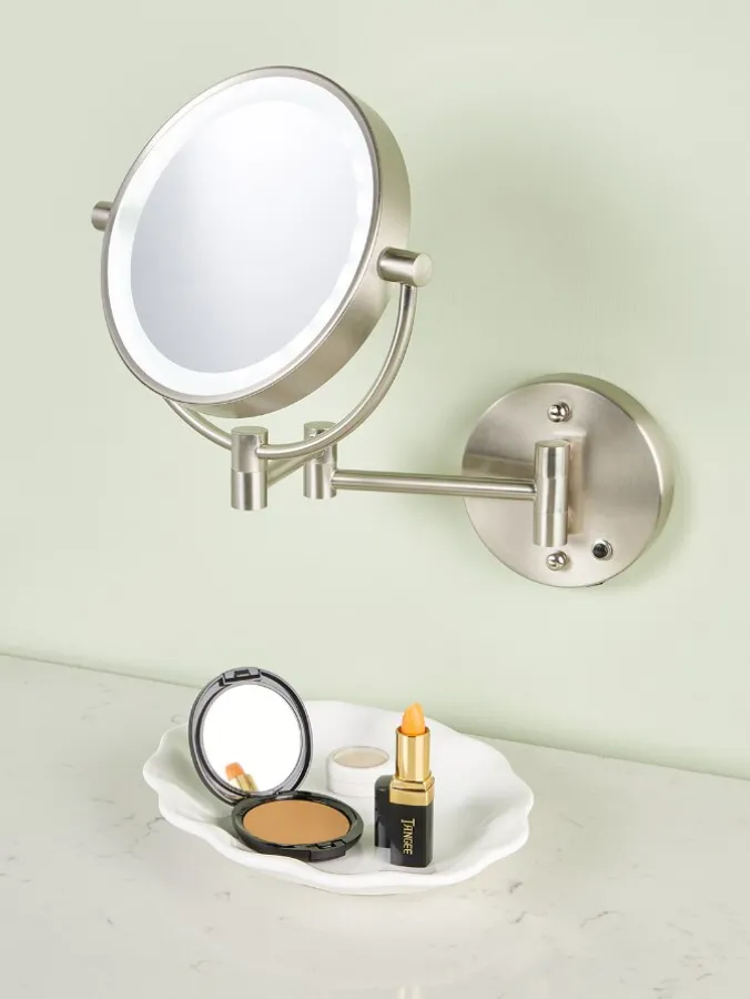 Wall Mount Cordless LED Lighted Makeup Mirror