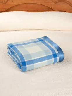Washable Australian Merino Wool Plaid Blanket or Throw