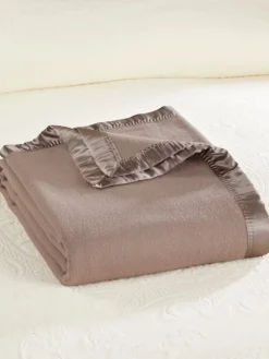 Washable Australian Merino Wool Solid Color Blanket or Throw
