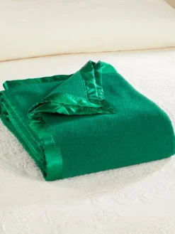 Washable Australian Merino Wool Solid Color Blanket or Throw