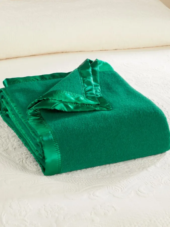 Washable Australian Merino Wool Solid Color Blanket or Throw