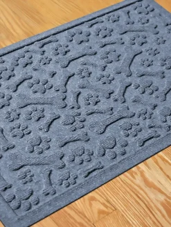 Waterhog Paws and Bones Dog Bowl Mat, In Two Sizes