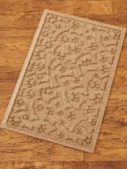 Waterhog Paws and Bones Dog Bowl Mat, In Two Sizes