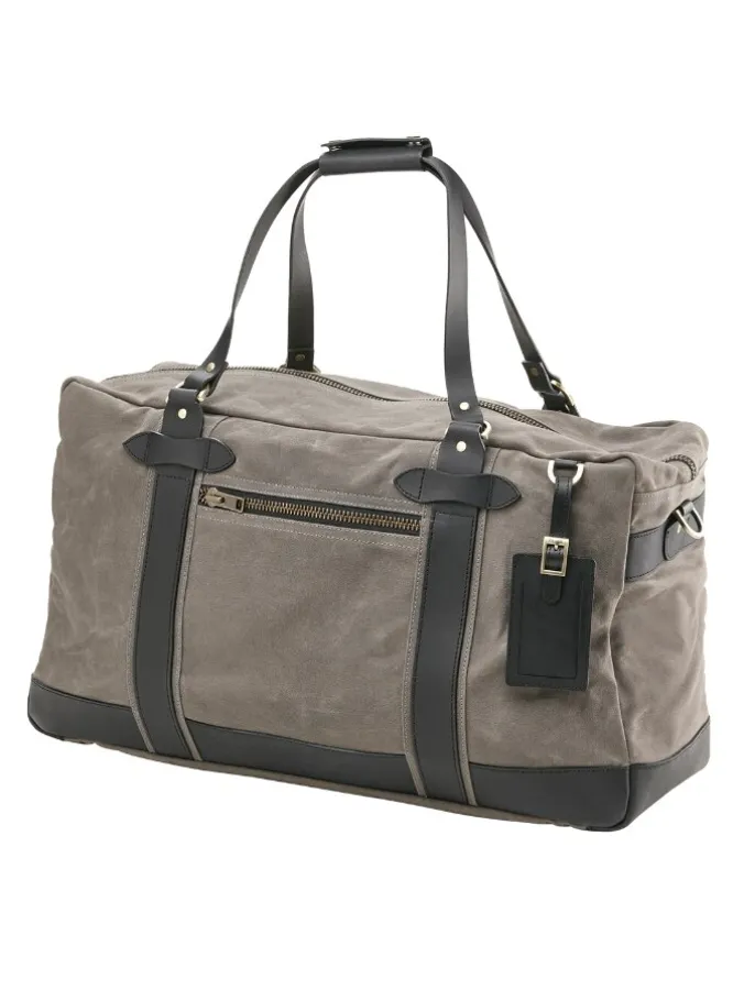Waxed Canvas and Leather Duffle Bag