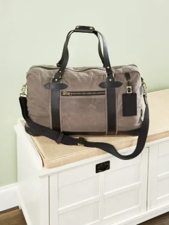 Waxed Canvas and Leather Duffle Bag
