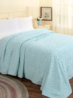 Wedding Ring Chenille Bedspread