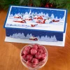Weston Snowy Village Tin With Filled Raspberry Candy