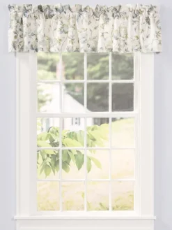 Whispering Hydrangea Rod Pocket Tailored Valance