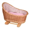Wicker Rocking Doll Cradle