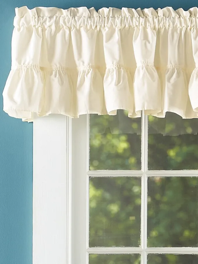 Wide Ruffles Rod Pocket Tailored Valance by Country Curtains®