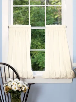 Wide Ruffles Rod Pocket Tiers by Country Curtains®