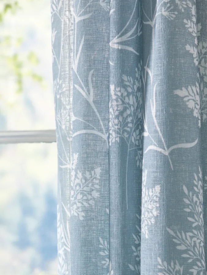 Wildflower Meadow Semi-Sheer Pinch Pleat Patio Panel With Back Tabs