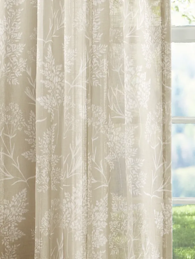Wildflower Meadow Semi-Sheer Pinch Pleat Patio Panel With Back Tabs