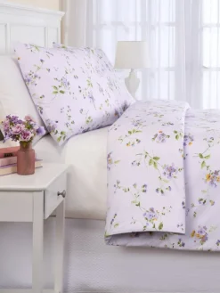 Wildflower Portuguese Cotton Percale Duvet Cover