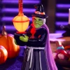 Winking Witch Ceramic Halloween Bubble-Light Figurine