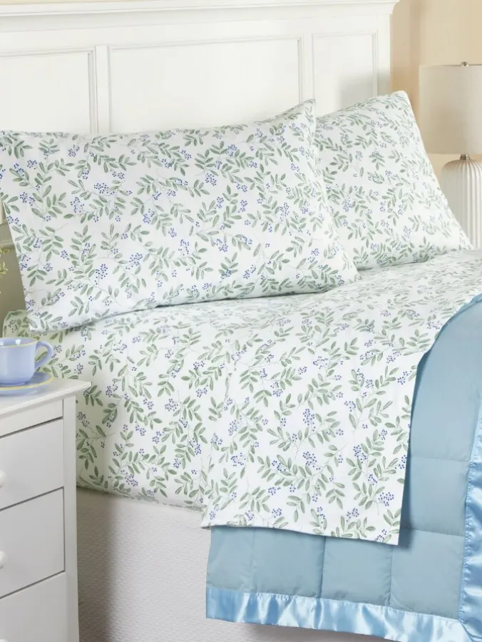 Winter Berries Portuguese Cotton Flannel Sheet Set