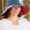Women's Americana Bandana Print Wide Brim Sun Hat