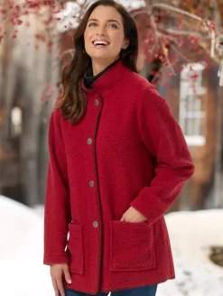 Women's Berber Fleece Wool-Blend Jacket