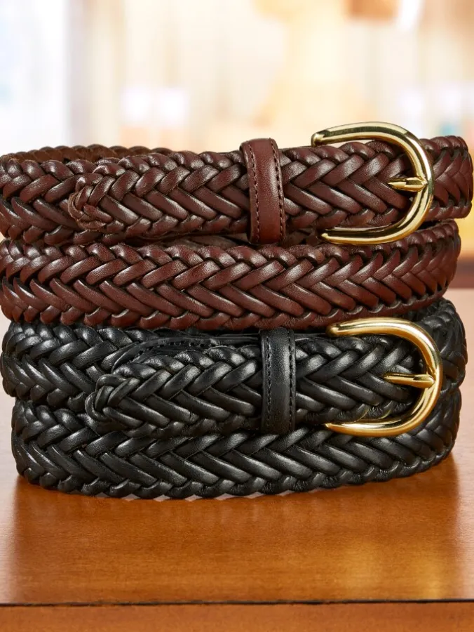 Women's Braided Leather Belt
