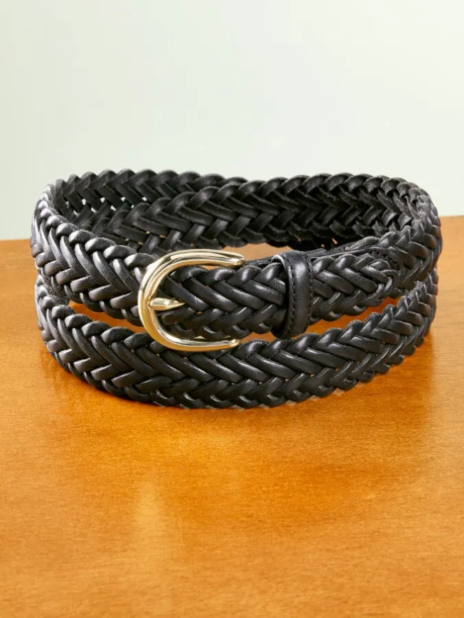Women's Braided Leather Belt