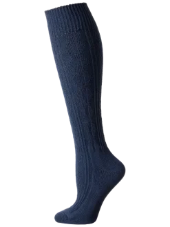 Women's Cable-Knit Cotton Knee Socks