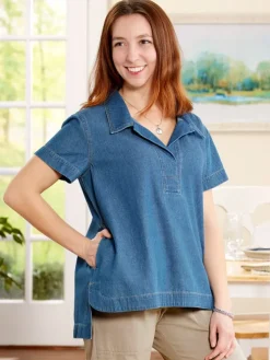Women's Chambray Popover Tunic