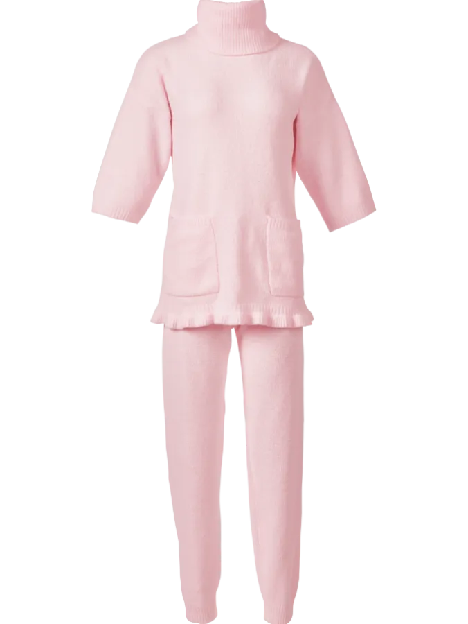 Women's Chenille Ruffle Lounge Pajama Set