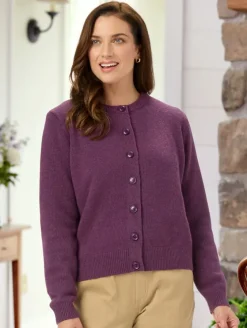 Women's Classic Ragg Wool Cardigan Sweater
