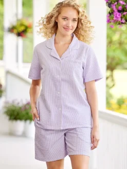 Women's Classic Seersucker Short Pajama Set