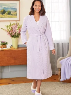 Women's Classic Seersucker Wrap Robe