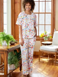 Women's Comfort Knit Print Cotton Pajama Pants