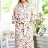 Women's Comfort Knit Print Cotton Wrap Robe